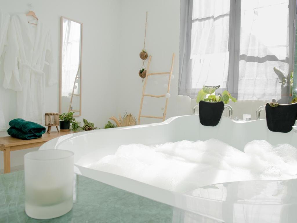 Evasion Tropicale - Studio Avec Spa, Cosy Et Renove Au Coeur De Soissons - 2 Pers 외부 사진